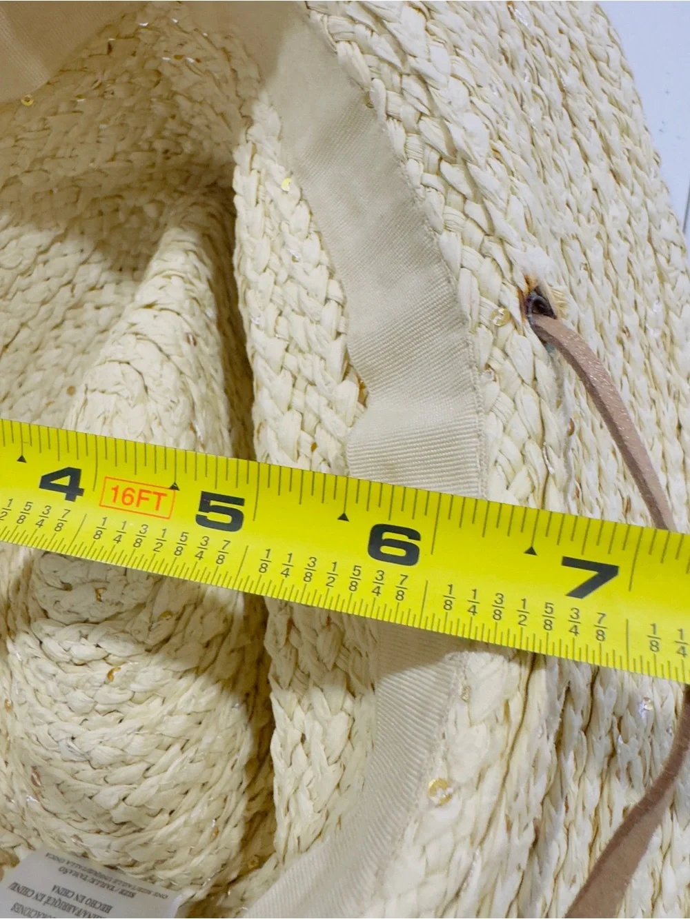 Cappelli Straworld Wide Brim Straw Sun Hat Beige One Size Adjustable Chin Strap